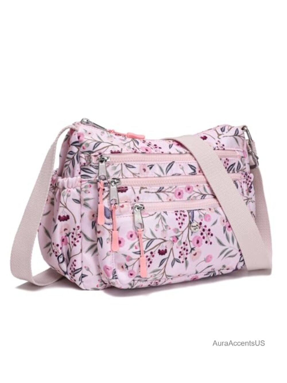 Nylon Crossbody Bag for Women Multi Pocket Travel Purse